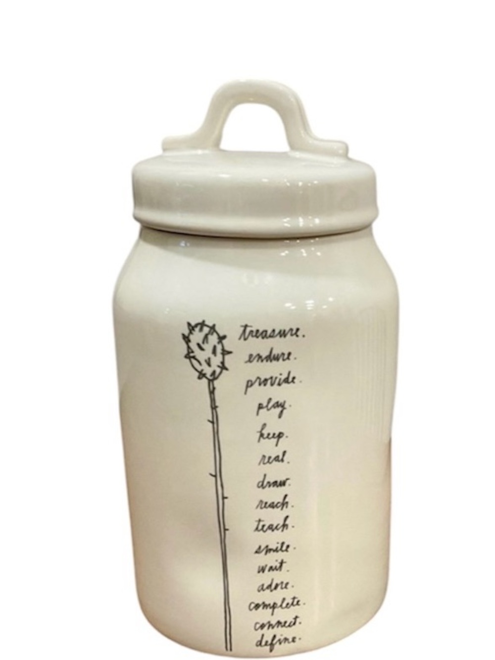 Rae Dunn Medium Stemline Canister